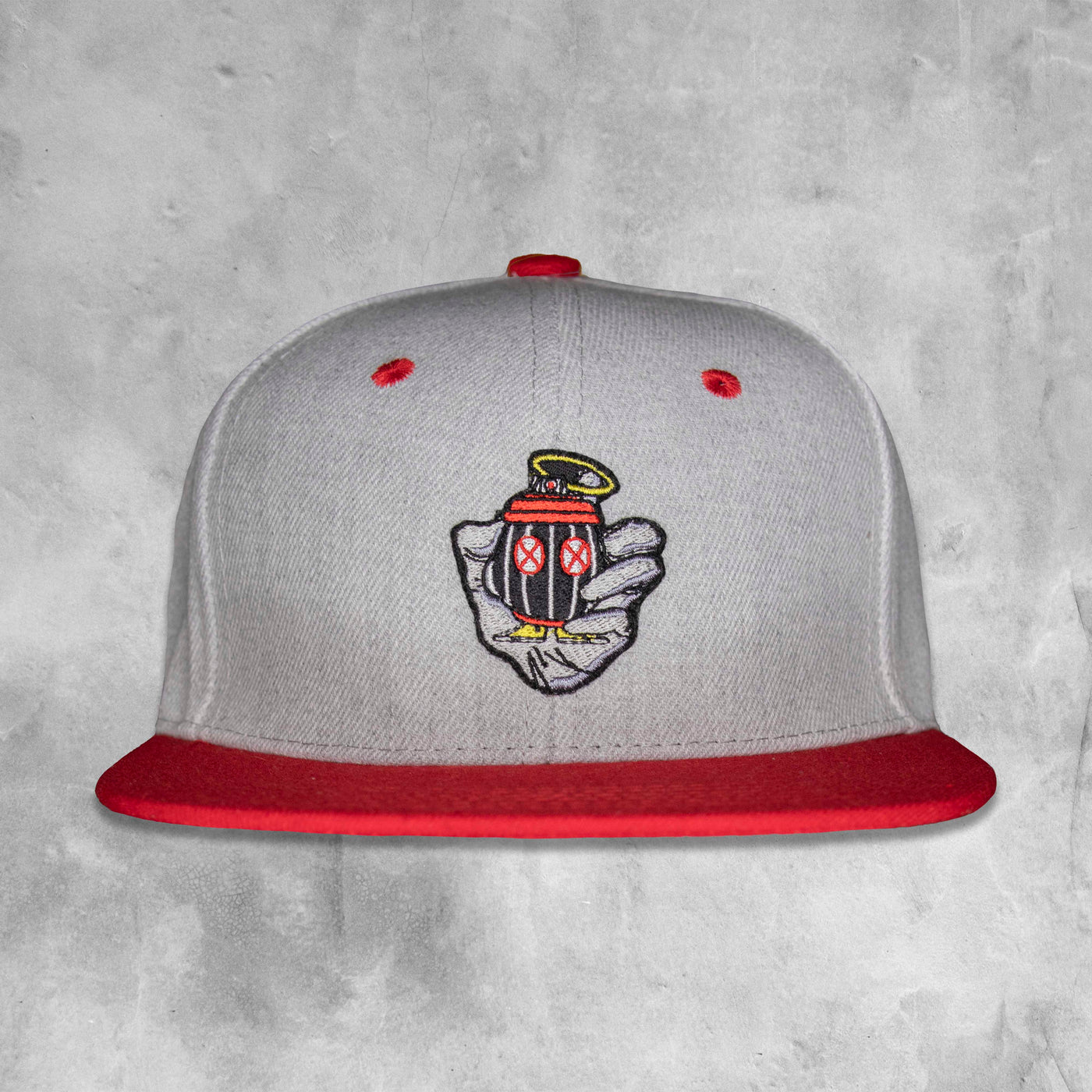 BLASTER HALO SNAPBACK - GREY/RED