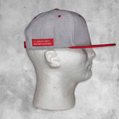 BLASTER HALO SNAPBACK - GREY/RED