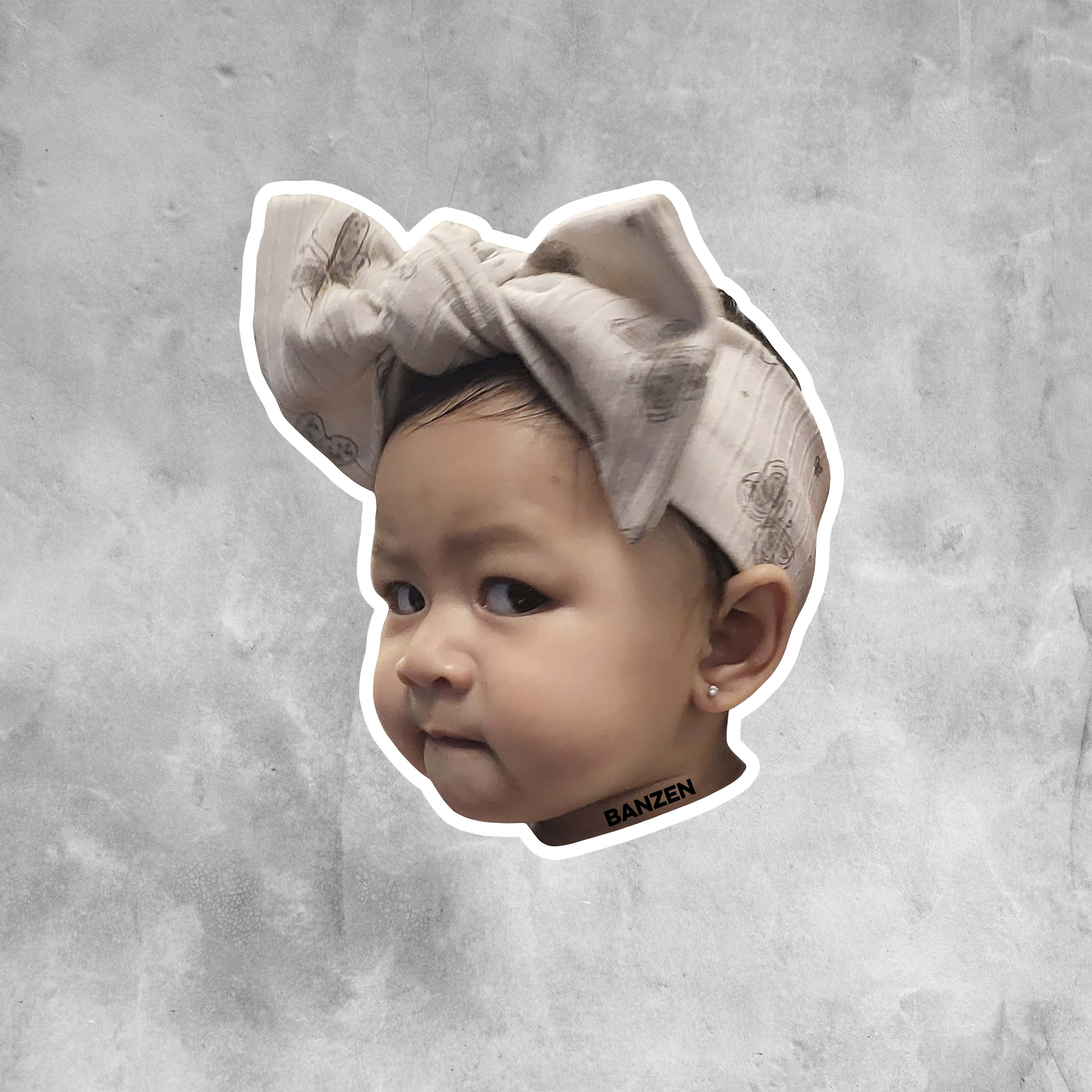 FACE OF BANZEN STICKER – www.banzenbrothersclothing.com