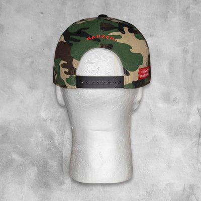 SCRIPT SNAPBACK - CAMO/BLACK (TAN/RED)